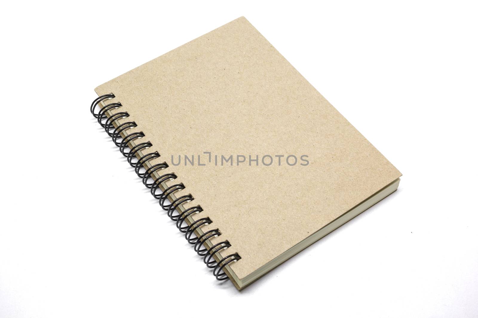 vintage note book isolated on white background