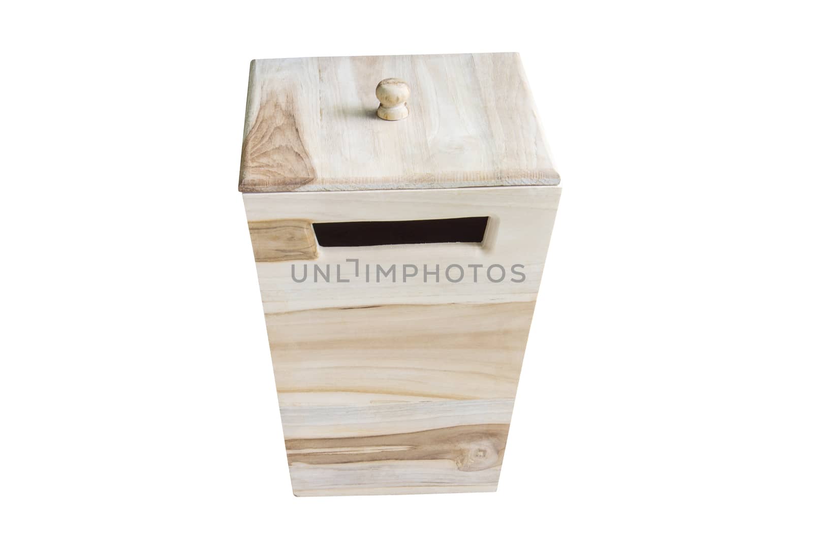 wooden box isolated on white background. by rakoptonLPN