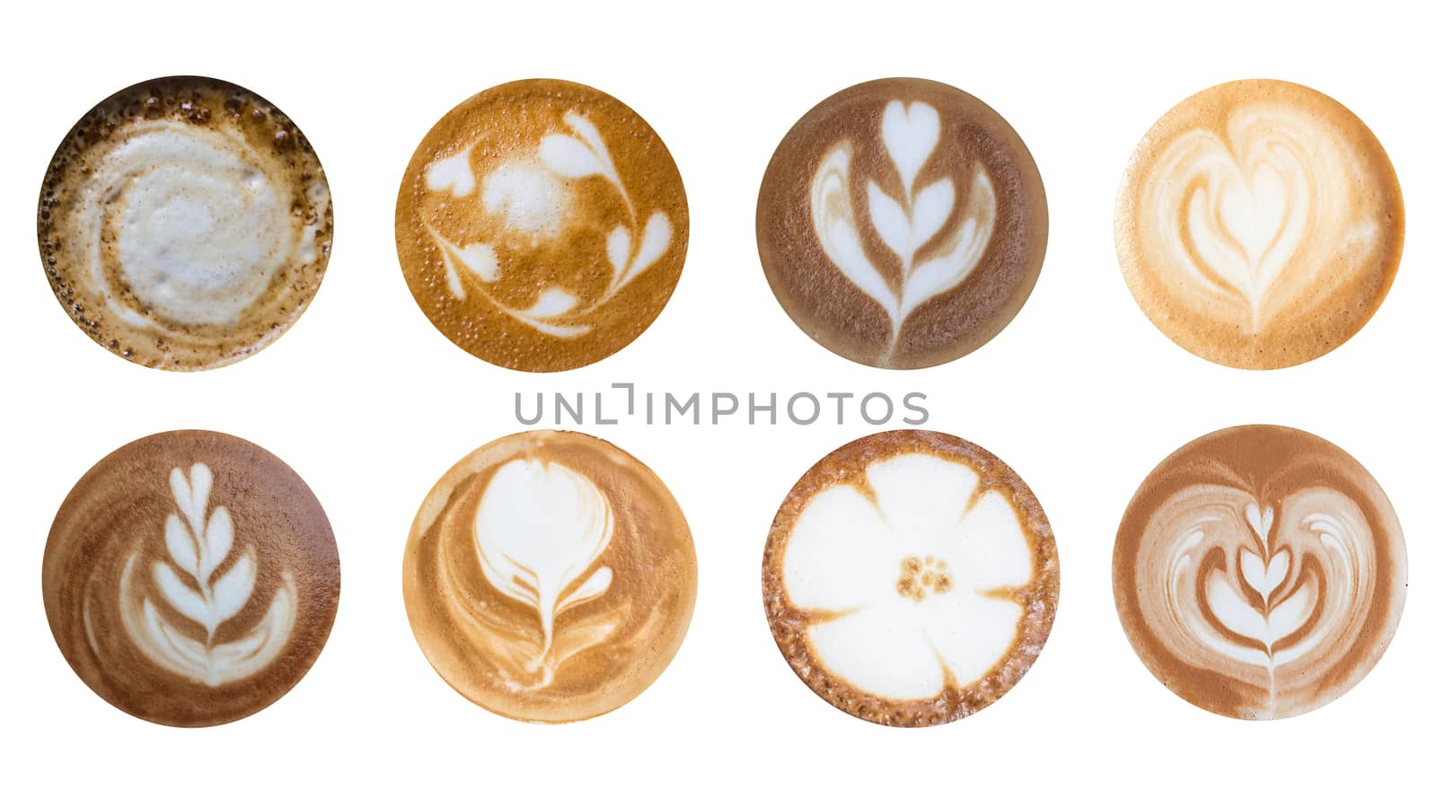 pattern coffee isolated on white background by rakoptonLPN