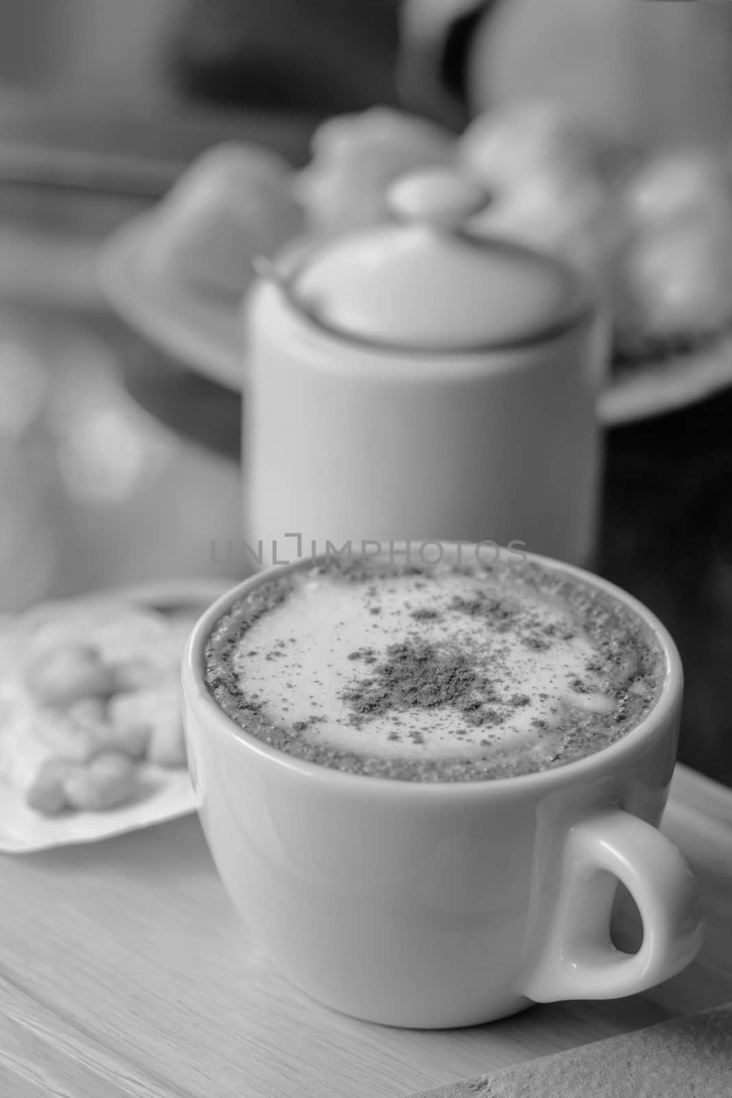 coffee cappuccino art in mug, With a relaxing time by rakoptonLPN