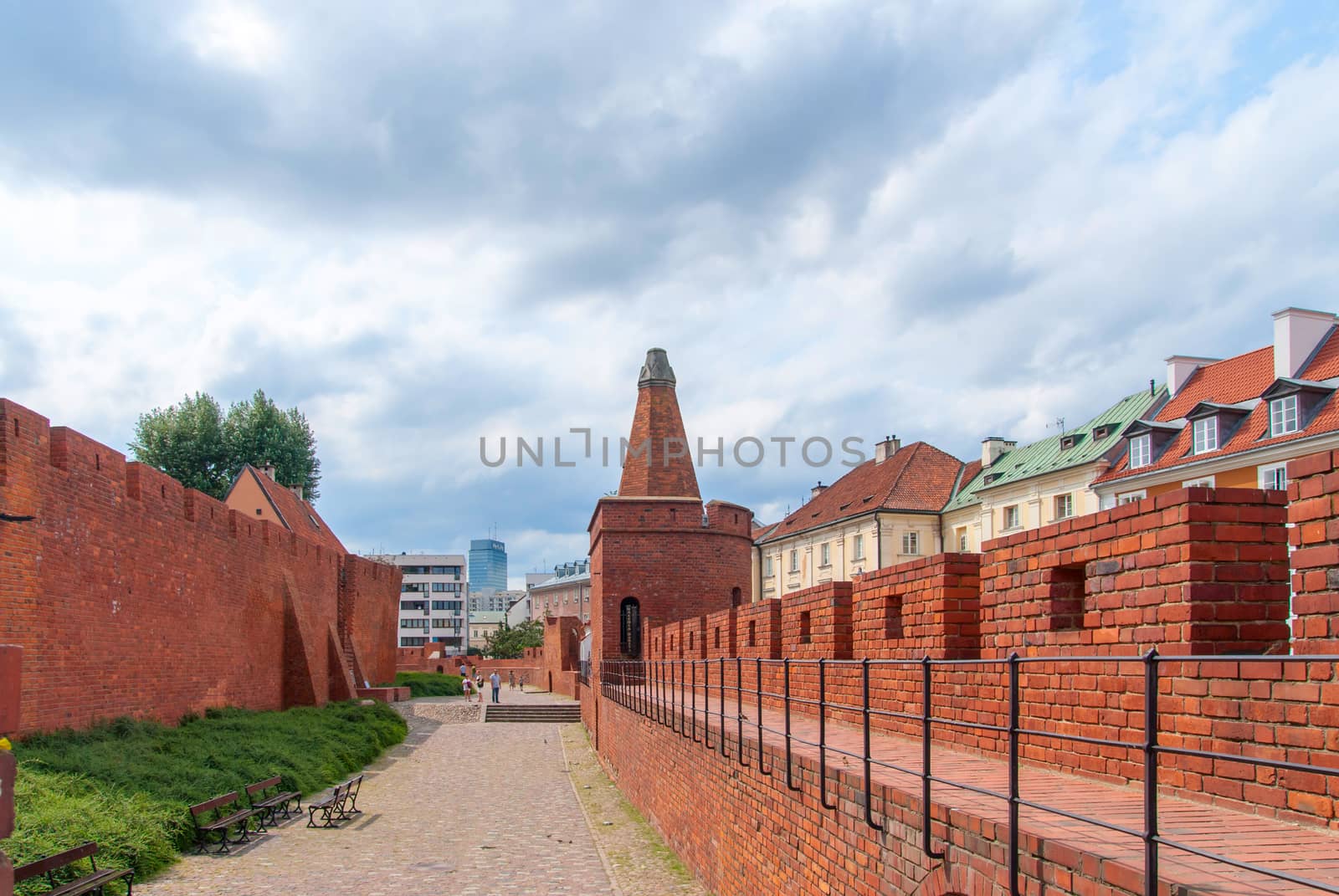 Medieval fortress in the center of Warsaw. by Zhukow