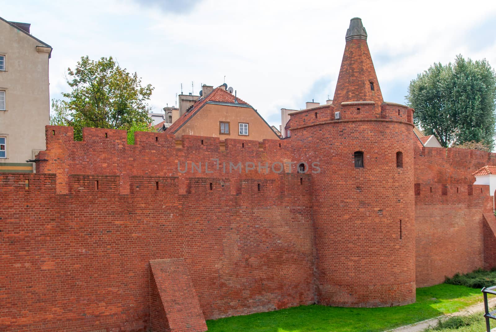 Medieval fortress in the center of Warsaw. by Zhukow