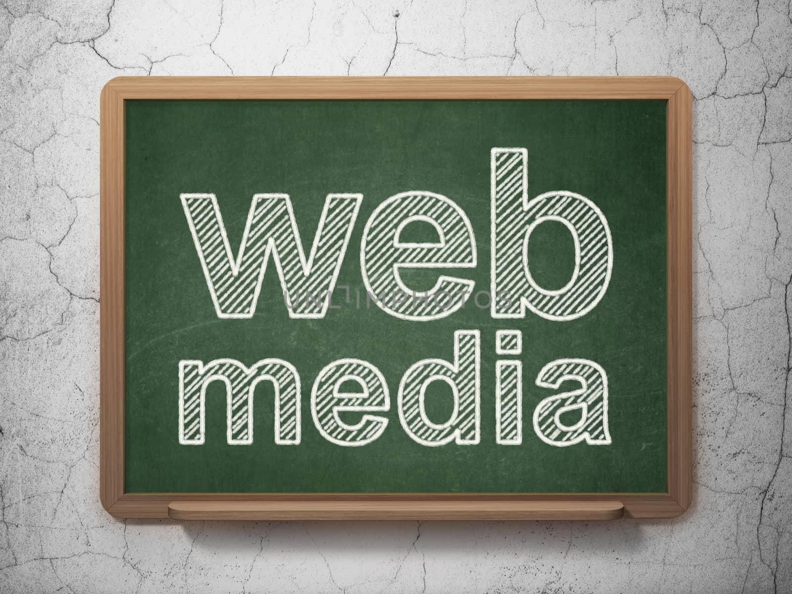 Web design concept: Web Media on chalkboard background by maxkabakov