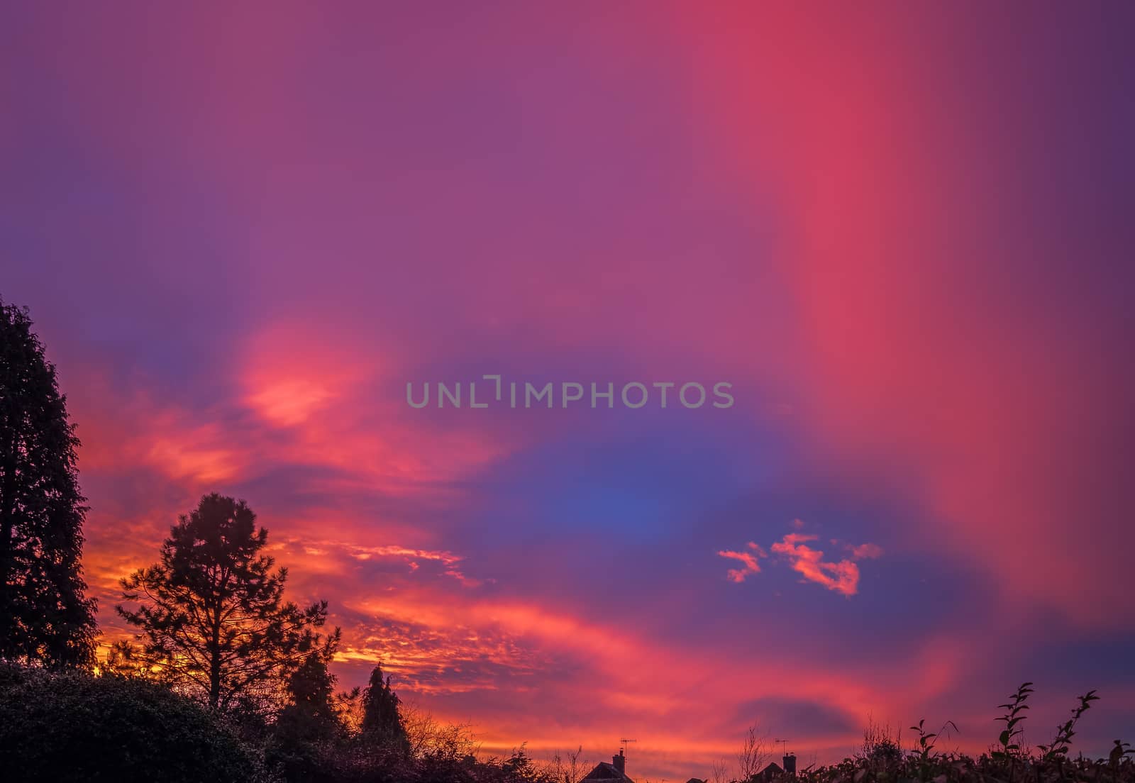 Colourful Sunset over East Grinstead by phil_bird