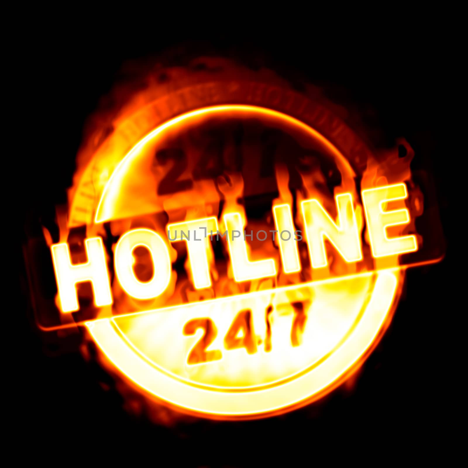 An illustration of a hotline on fire