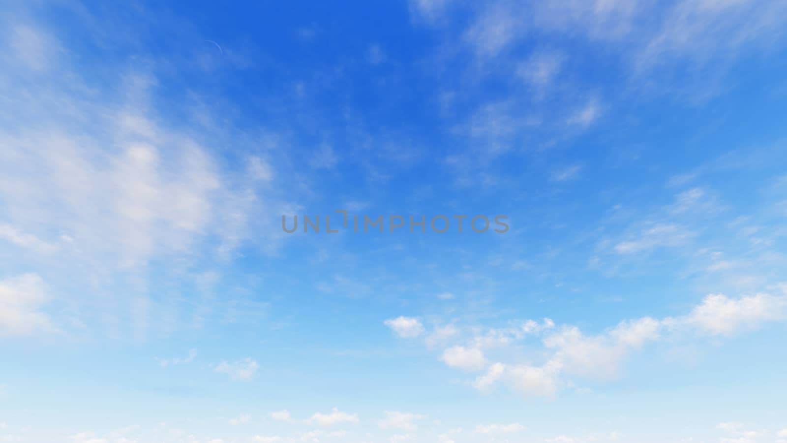 Cloudy blue sky abstract background, blue sky background with tiny clouds, 3d illustration