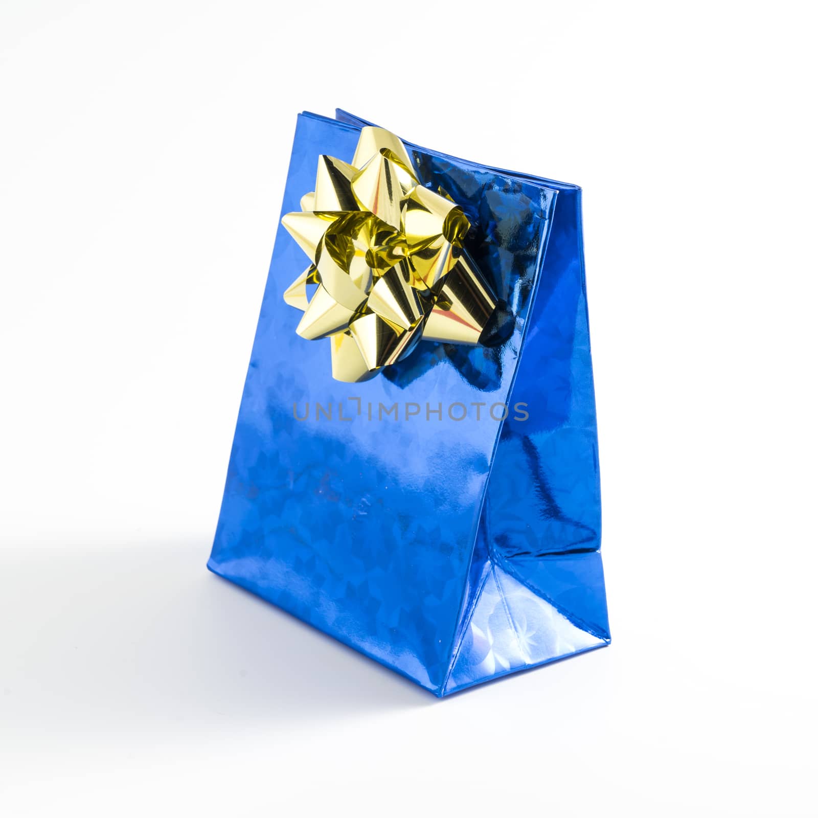 small blue gift packages