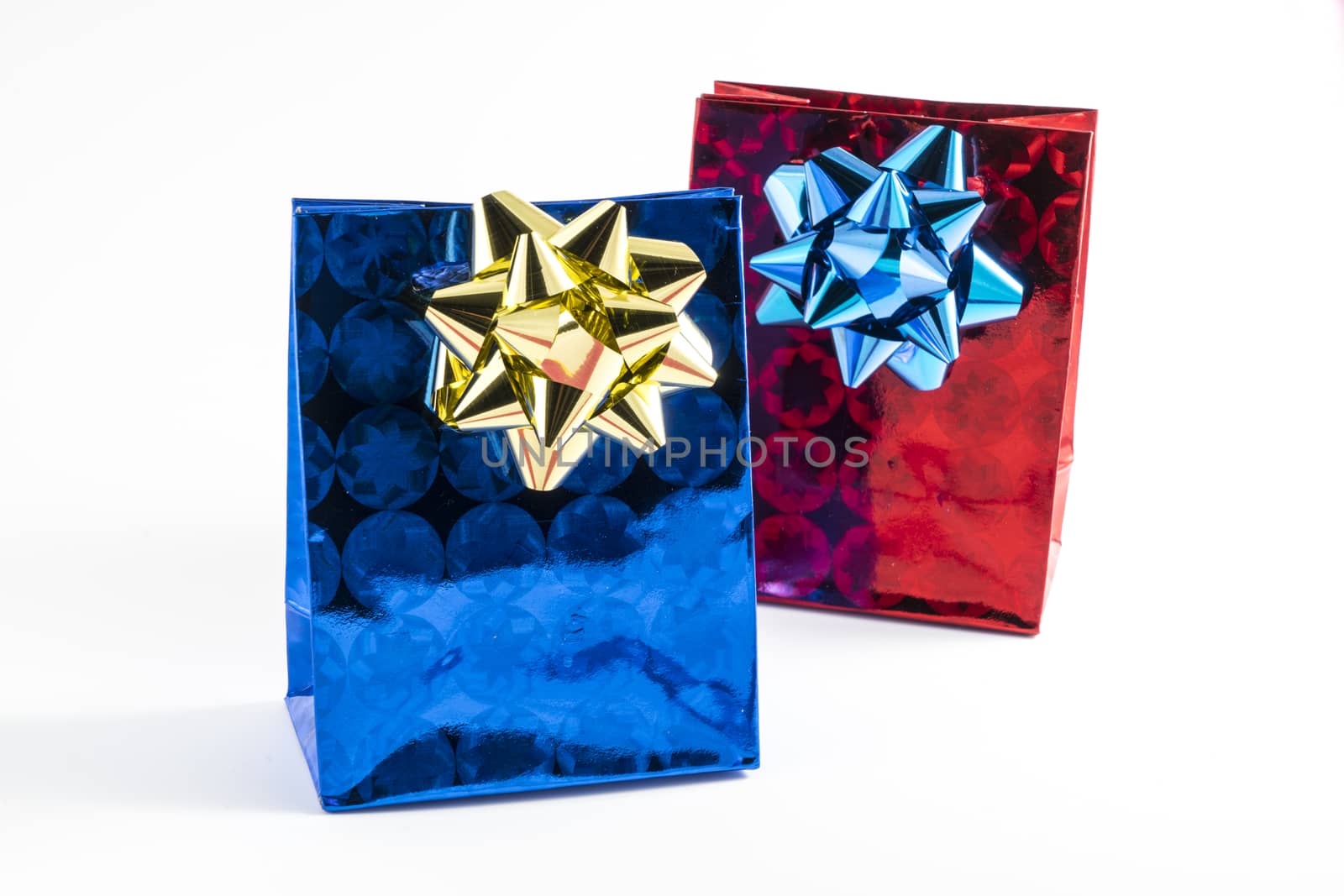 small colored gift packages