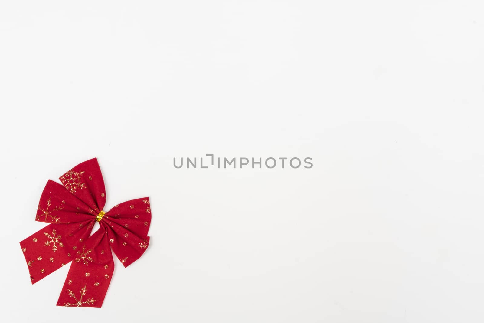 Christmas bows on a white
 background