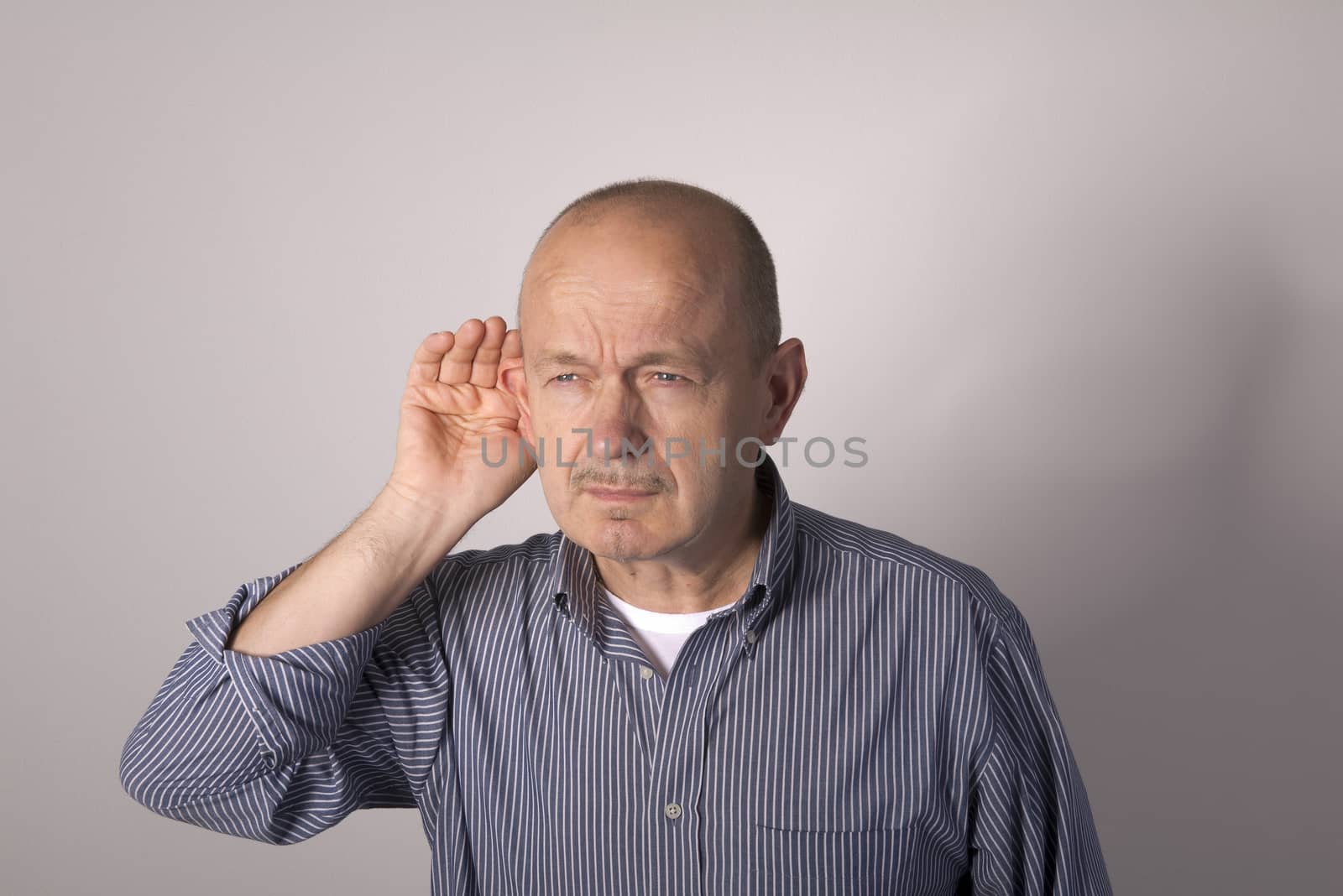 a man listening away