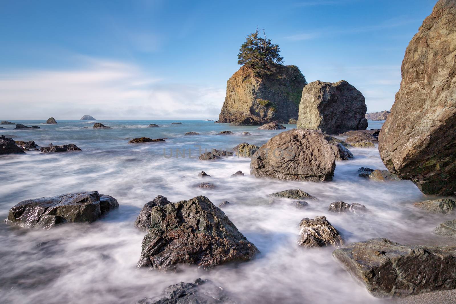 Rocky Beach Landscape, Color Image, Pacific Northwest