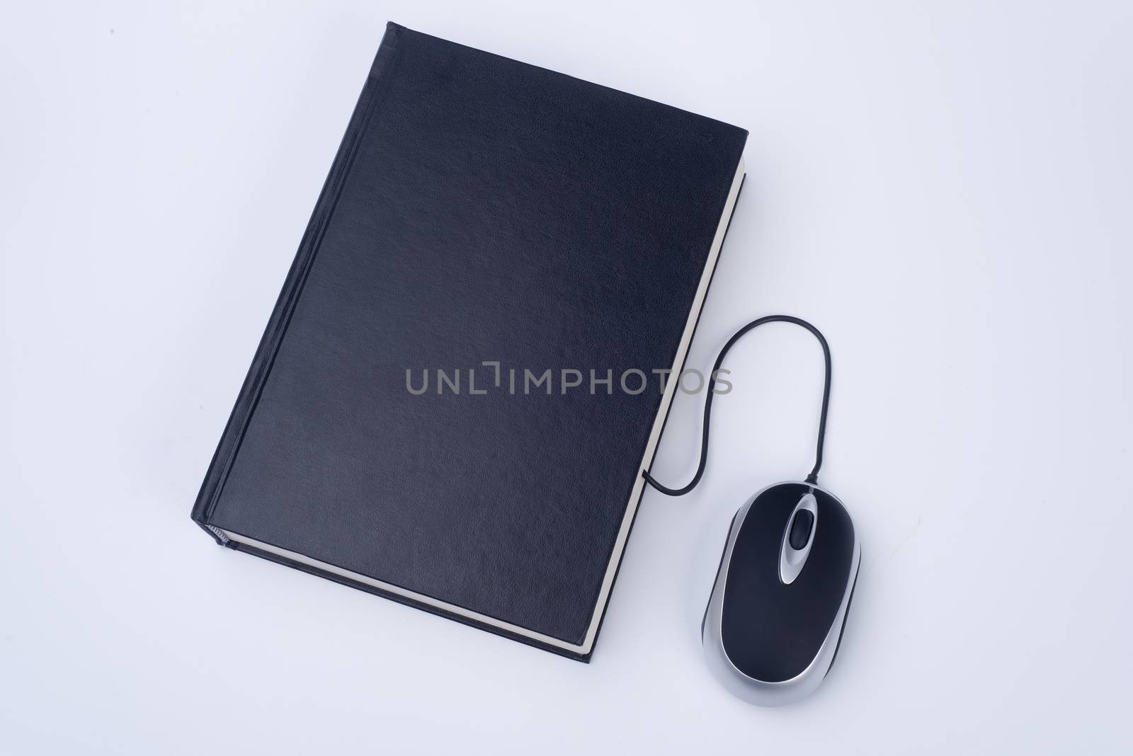 a book with a mouse