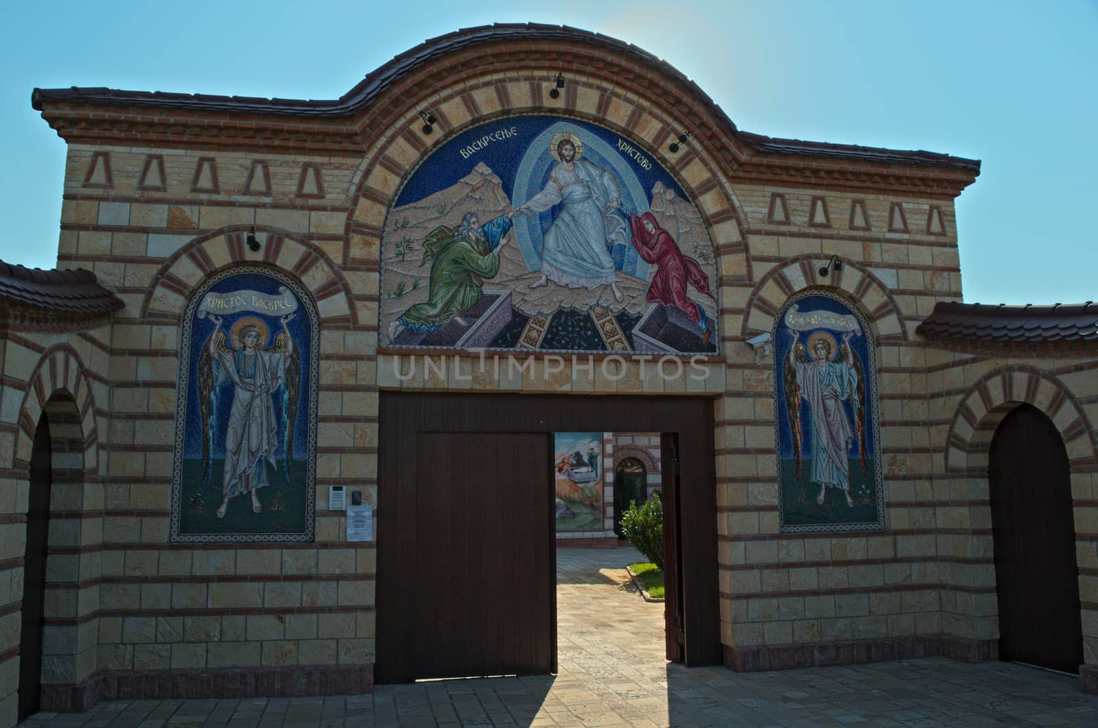 Entrance into monastery in Kac, Serbia