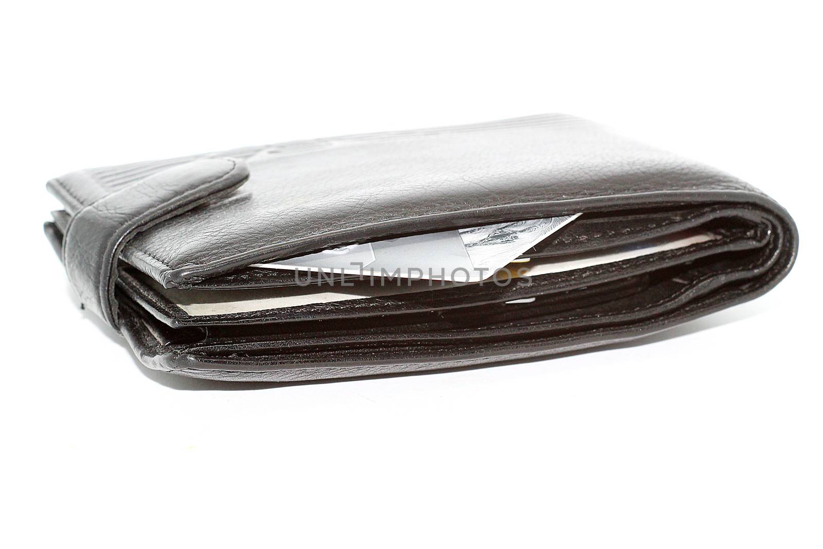 Black Wallet isolated white background by nolimit046