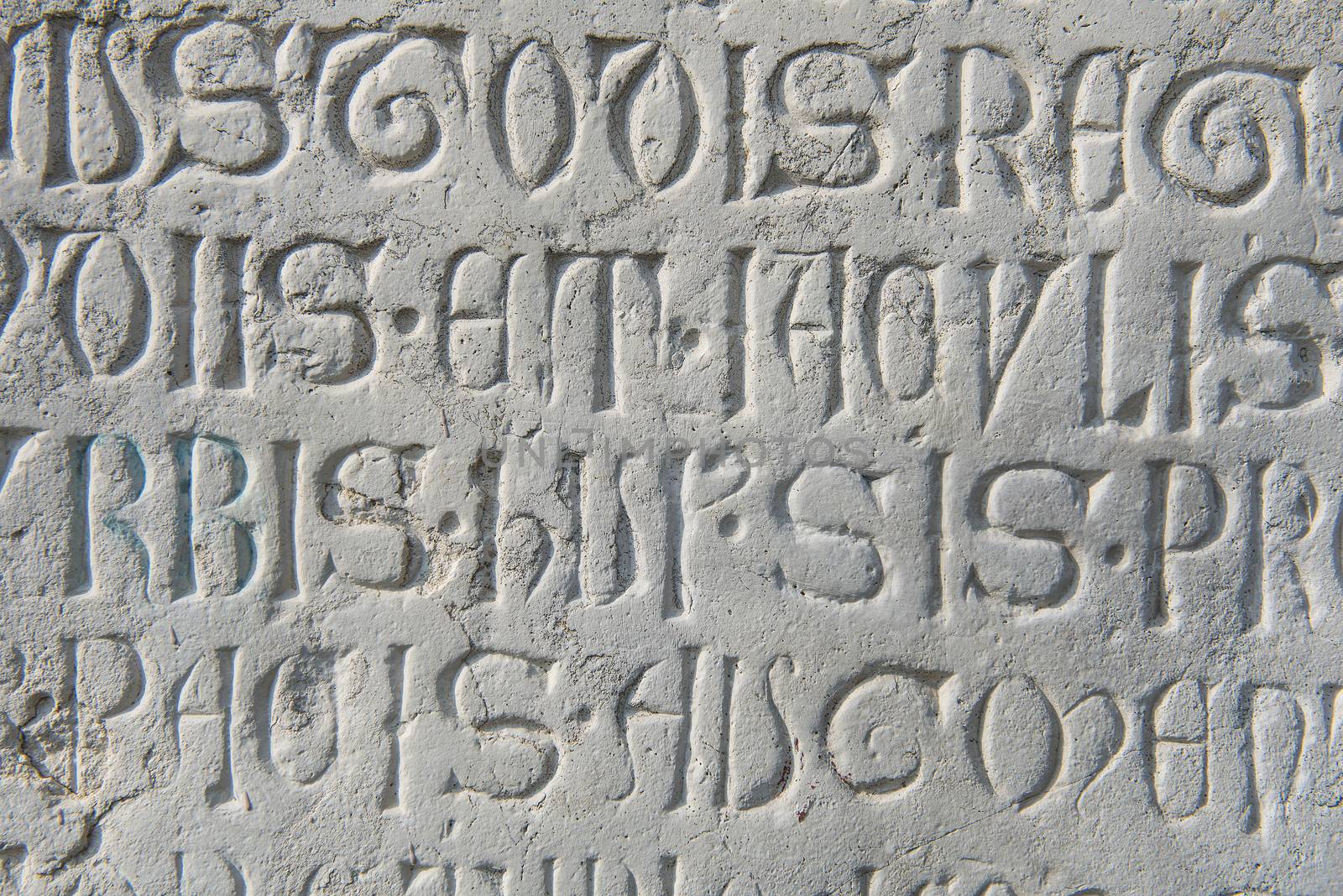 old Latin inscriptions on the stone