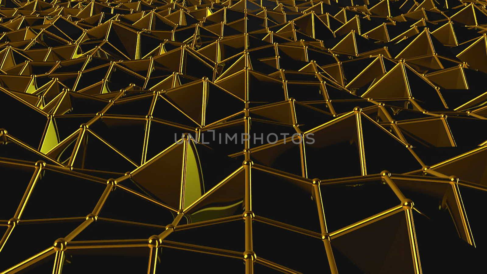 Black Low Poly Abstract Background by nolimit046