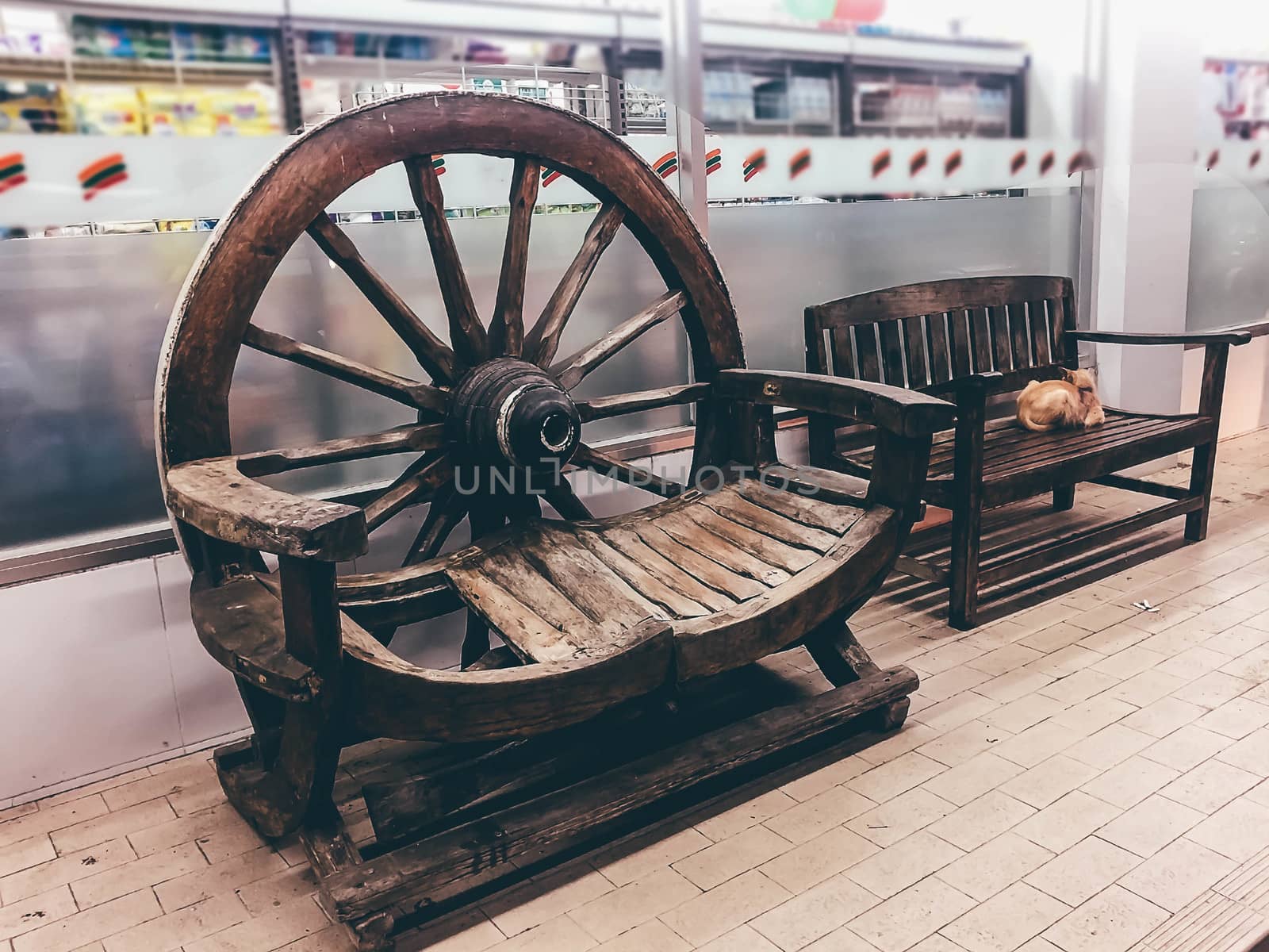 Old thai nine carts in front of store