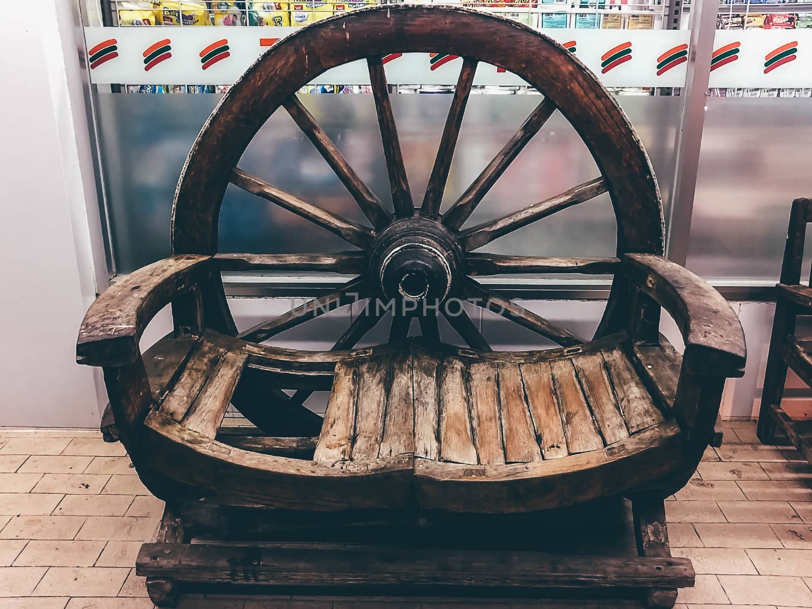 Old thai nine carts in front of store
