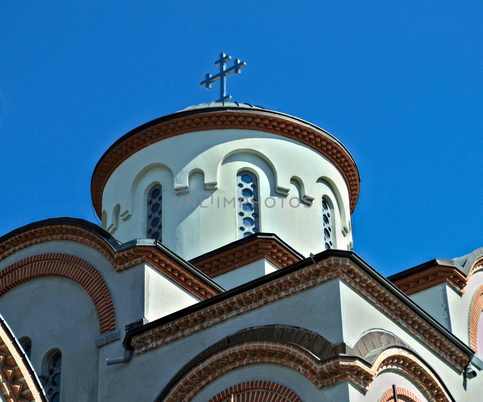 Tower on orthodox church in Novi Sad, Serbia by sheriffkule