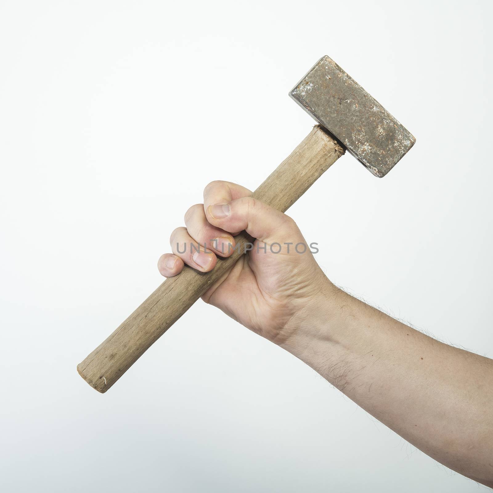 A mallet on hand