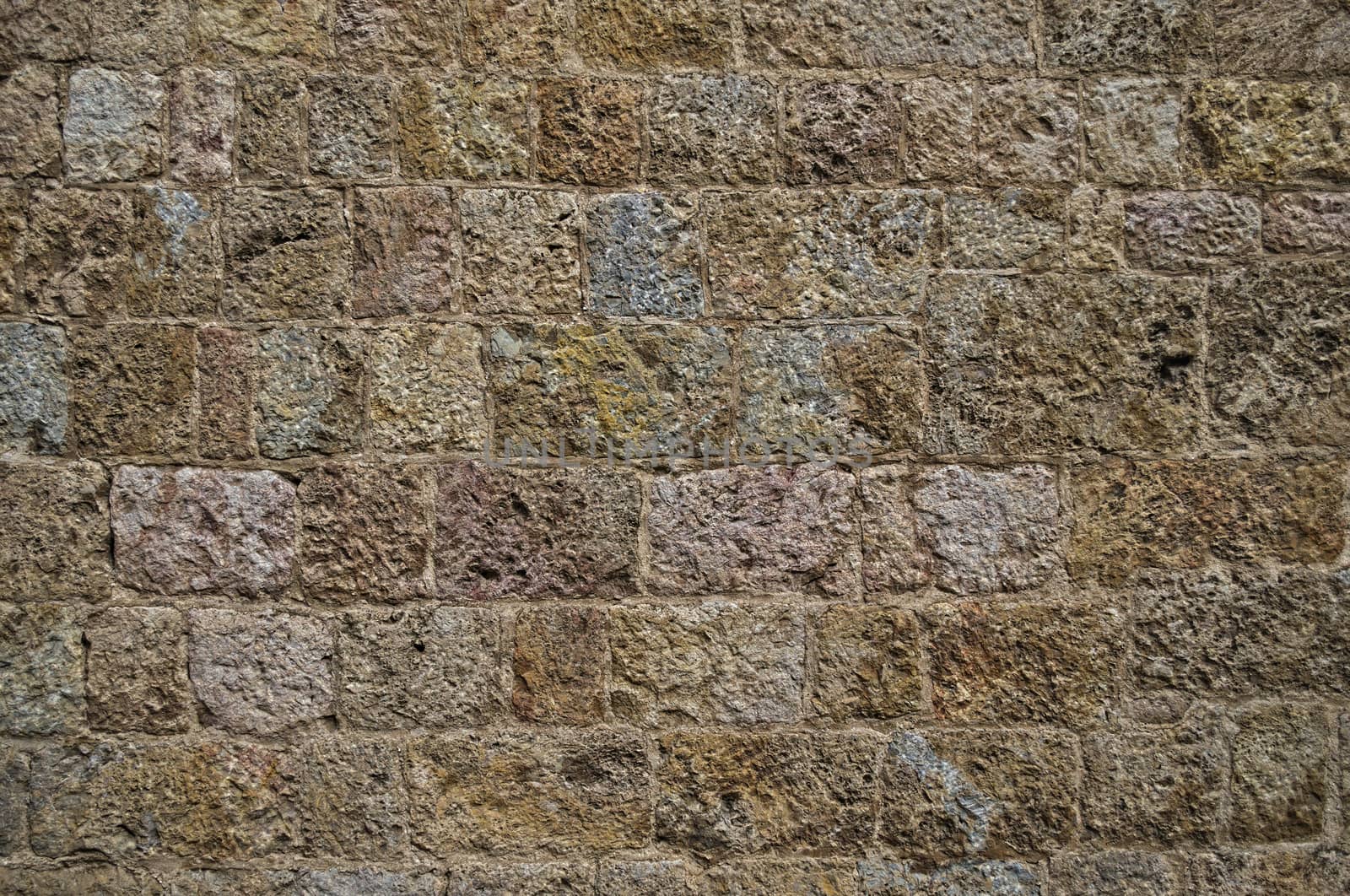 Stone wall at monastery in Serbia