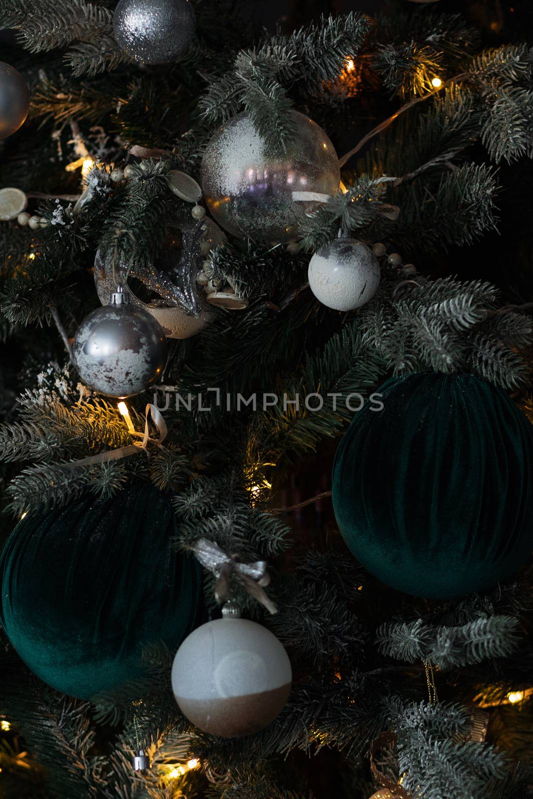 Christmas decoration on abstract background,vintage filter,soft focus by 3KStudio