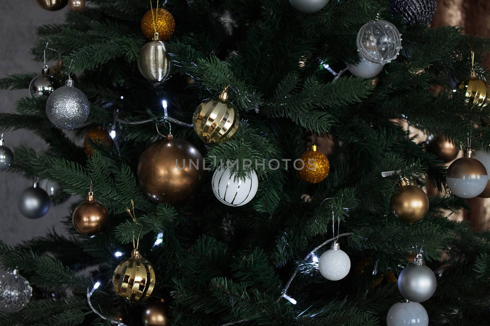 Christmas decoration on abstract background,vintage filter,soft focus.