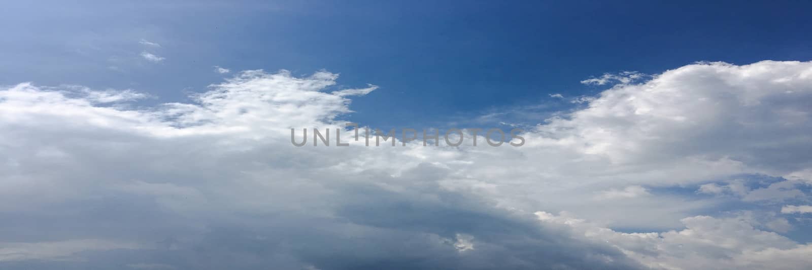 beautiful blue sky with clouds background.Sky with clouds weather nature cloud blue.Blue sky with clouds and sun. by titco