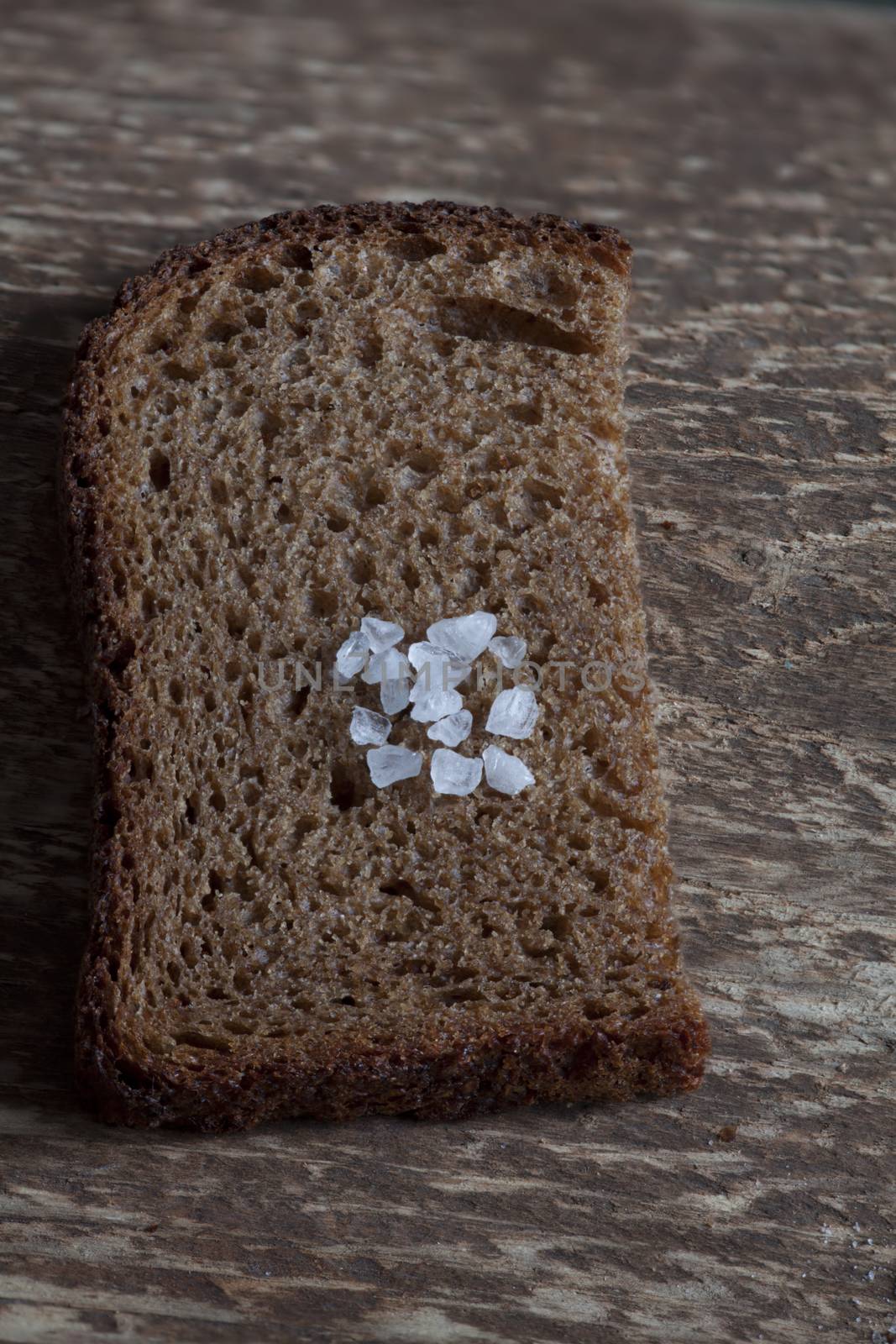 rough rye bread with coarse salt by mrivserg