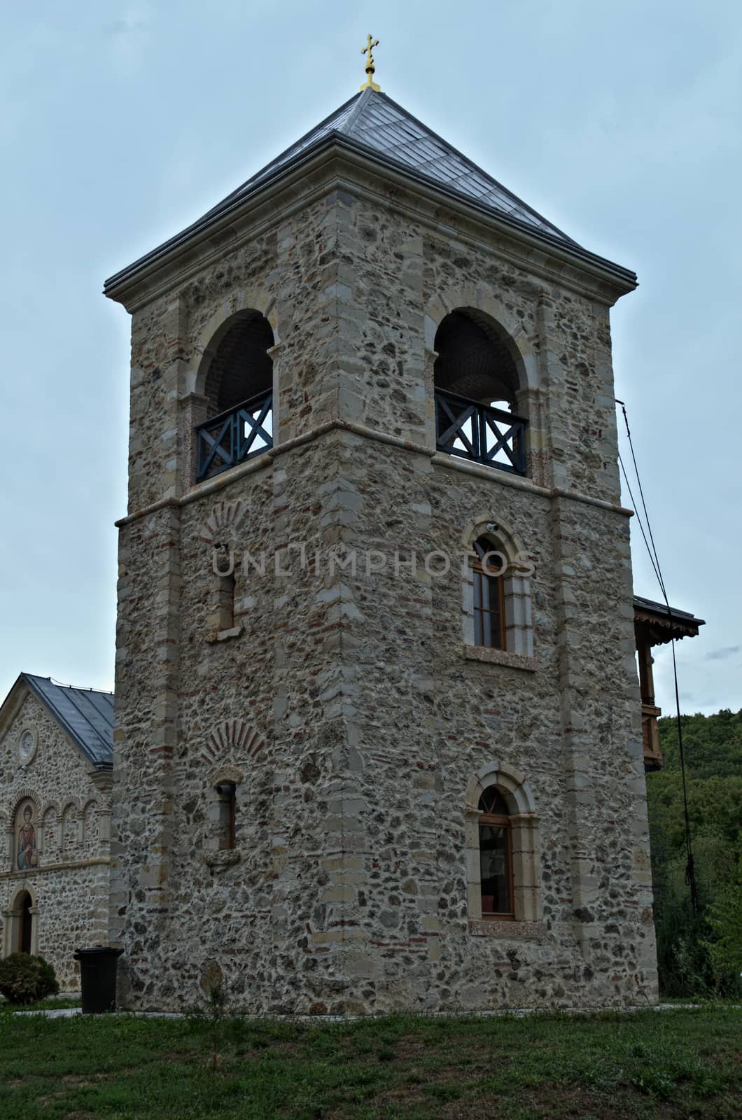 Stone tower at monastery Hopovo, Serbia by sheriffkule