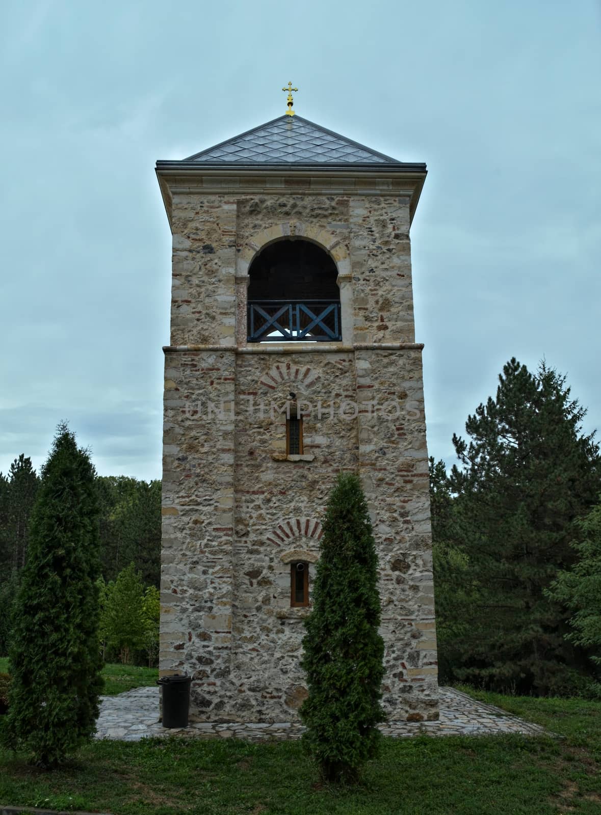 Stone tower at monastery Hopovo, Serbia by sheriffkule