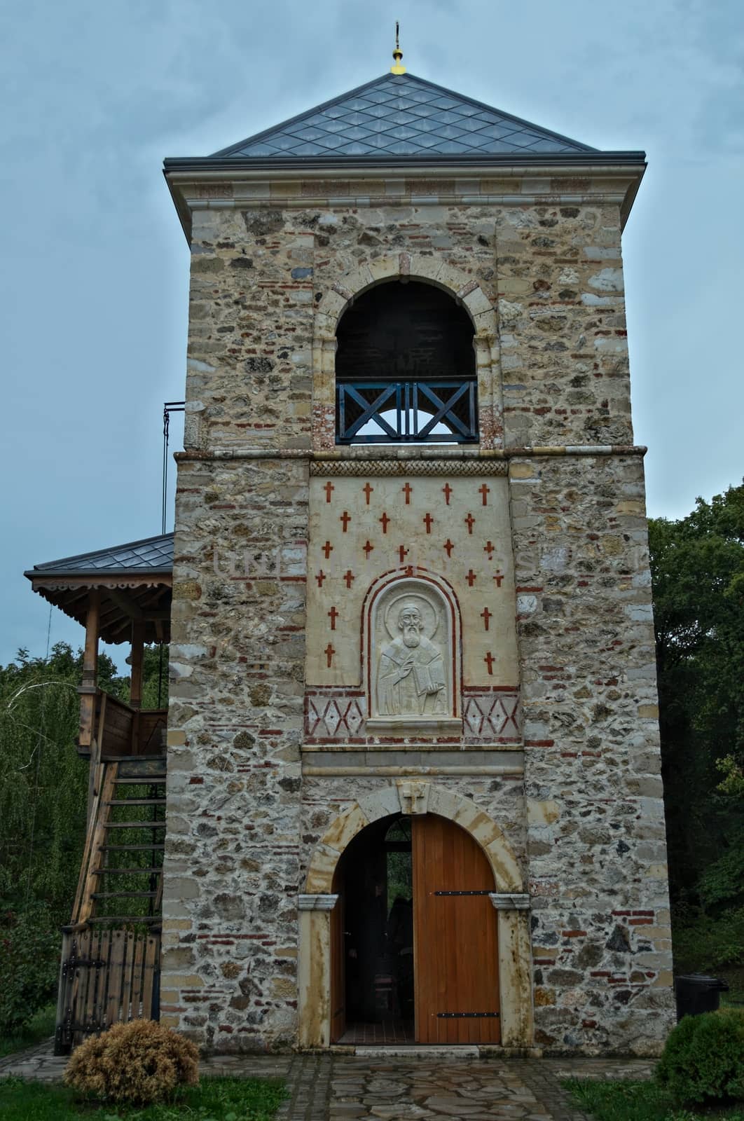 Stone tower at monastery Hopovo, Serbia by sheriffkule