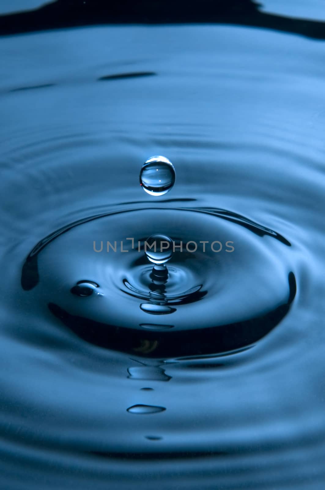 a drop that falls into the water