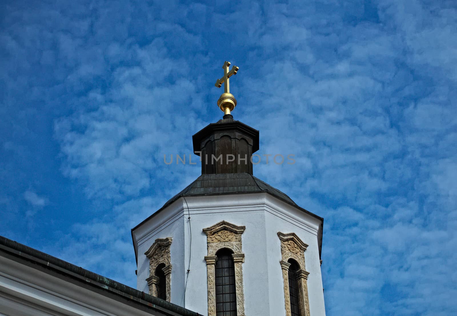 Bell tower on church in monastery Krusedol, Serbia by sheriffkule