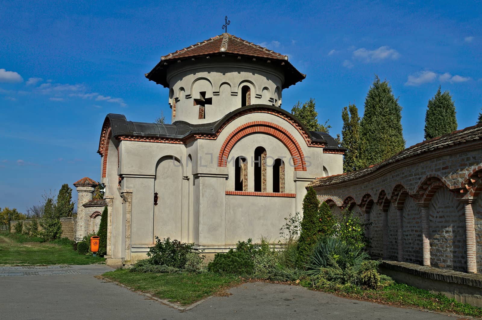 Entrance into monastery complex in Kovilj, Serbia by sheriffkule