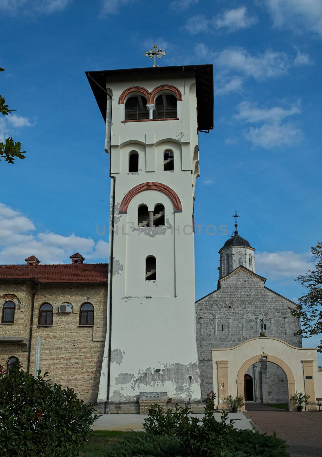 Bell towers in monastery Kovilj, Serbia by sheriffkule