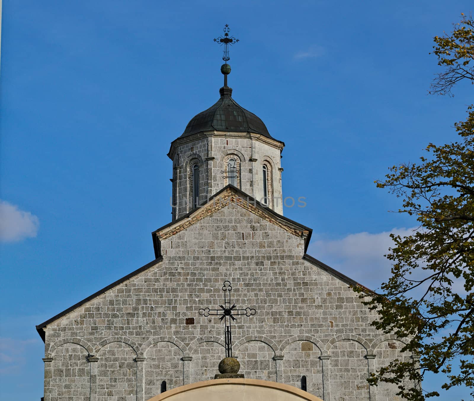 Main stone church in monastery Kovilj, Serbia by sheriffkule