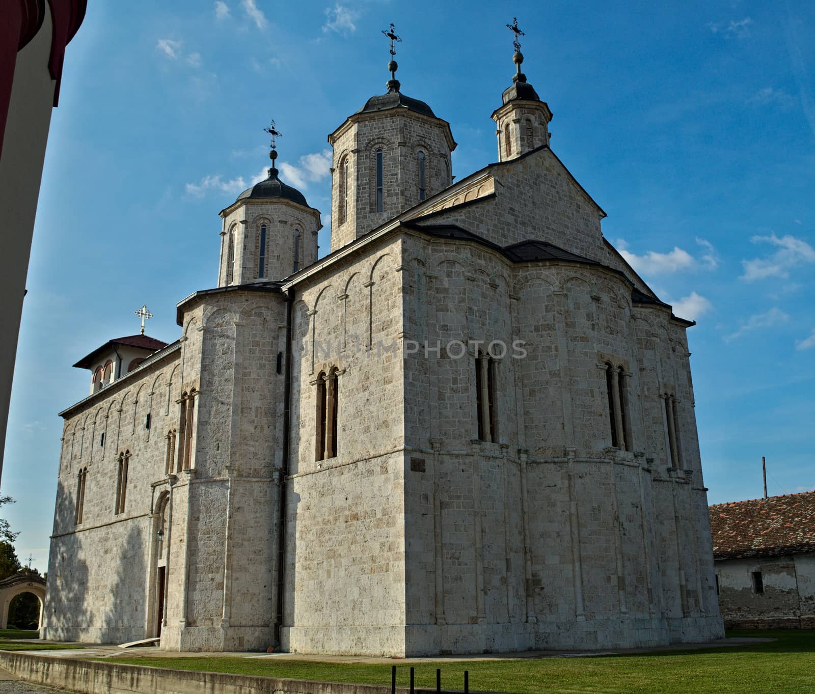 Main stone church in monastery Kovilj, Serbia by sheriffkule