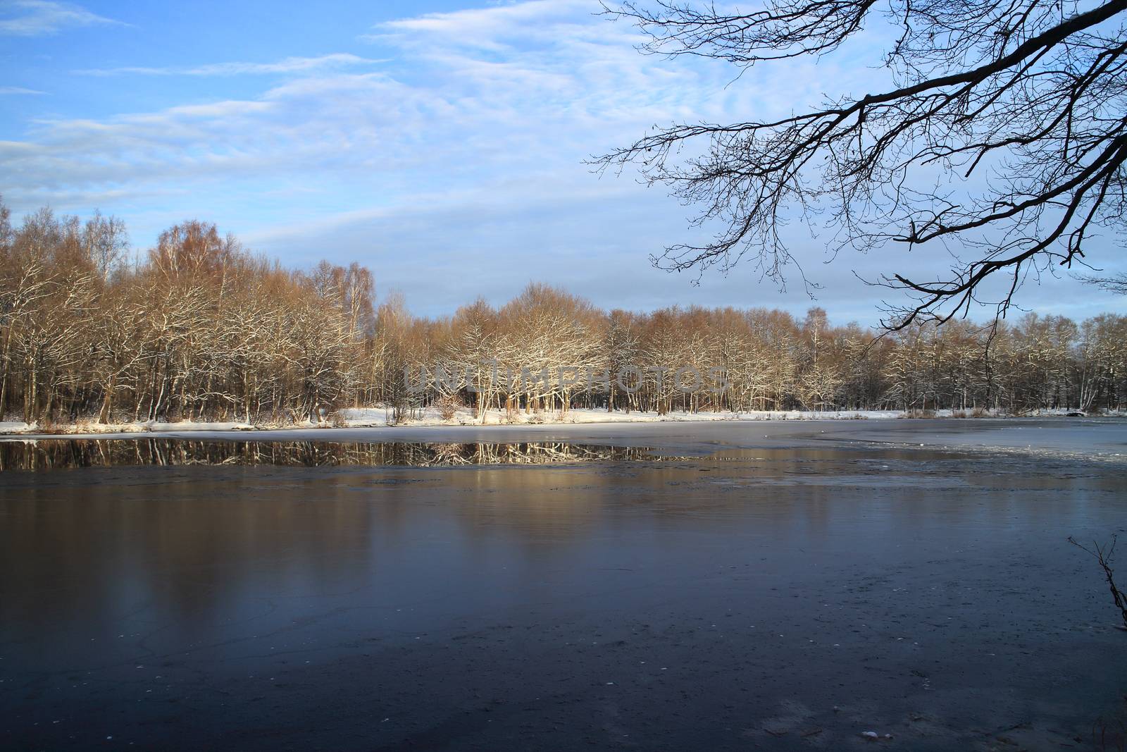  winter landscape the river is icebound by mrivserg