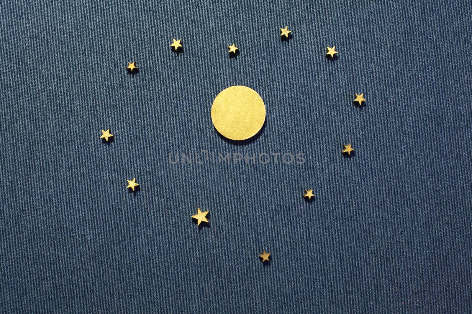 United Europe symbol heart shape minimal concept 
