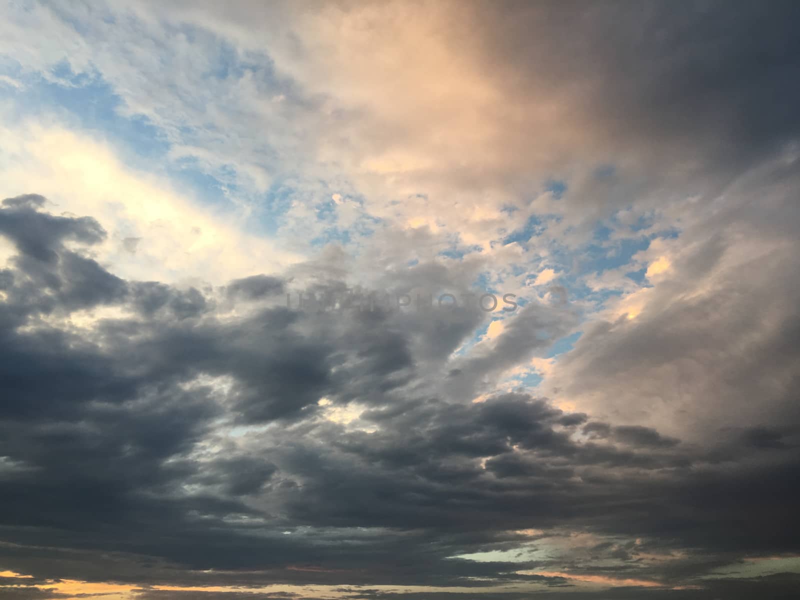 beautiful blue sky with clouds background.Sky with clouds weather nature cloud blue.Blue sky with clouds and sun. by titco