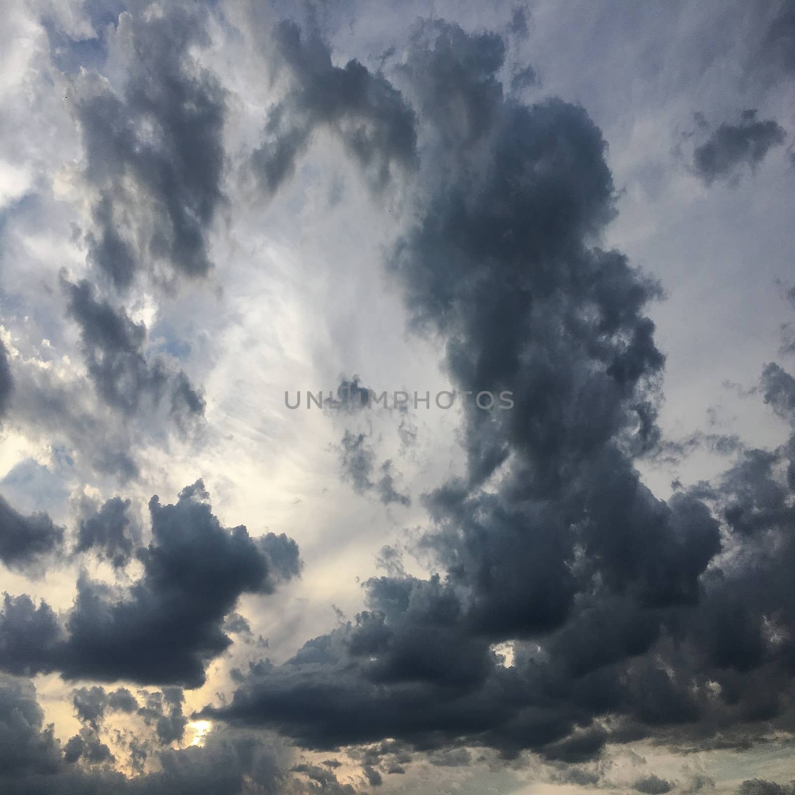 beautiful blue sky with clouds background.Sky with clouds weather nature cloud blue.Blue sky with clouds and sun