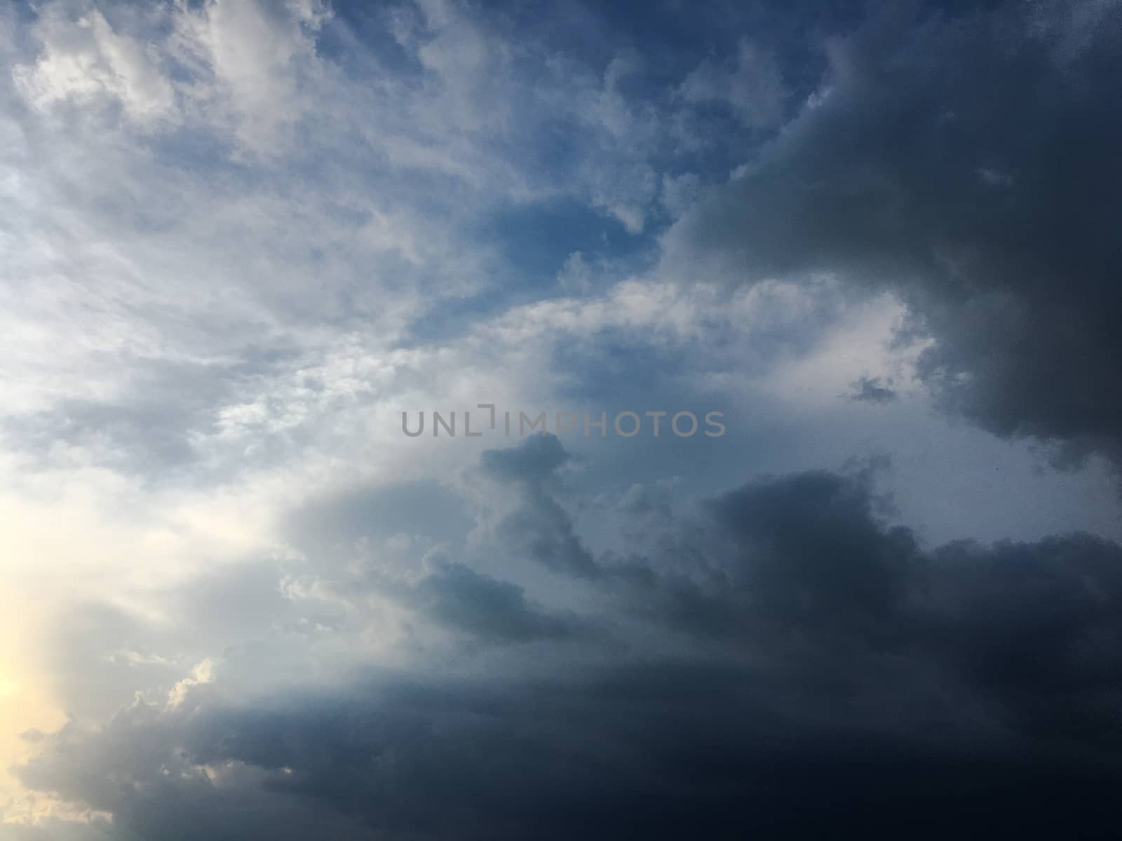 beautiful blue sky with clouds background.Sky with clouds weather nature cloud blue.Blue sky with clouds and sun