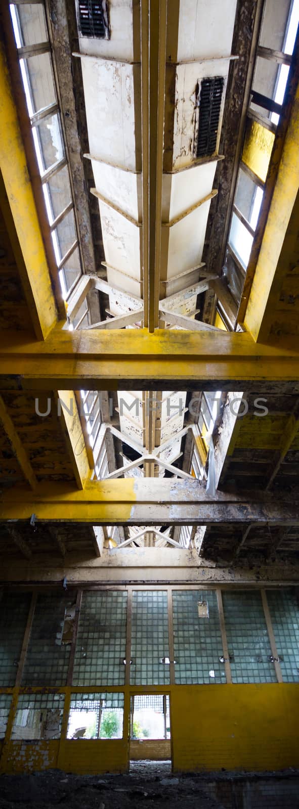 ruins of a very heavily polluted industrial factory, industrial series