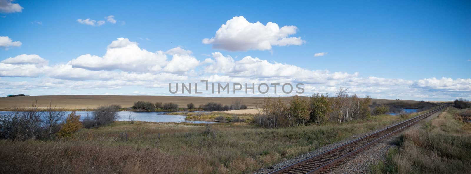 view of the railway track on a sunny day