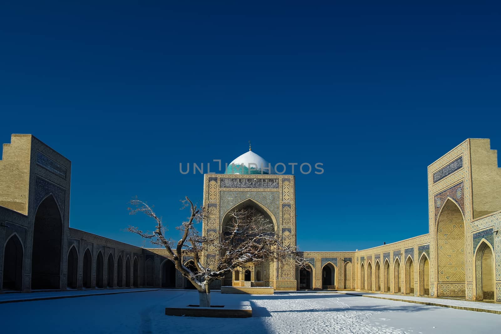 Mosque Kalyan courtyard as part of Po-i-Kalyan complex Bukhara Uzbekistan by homocosmicos