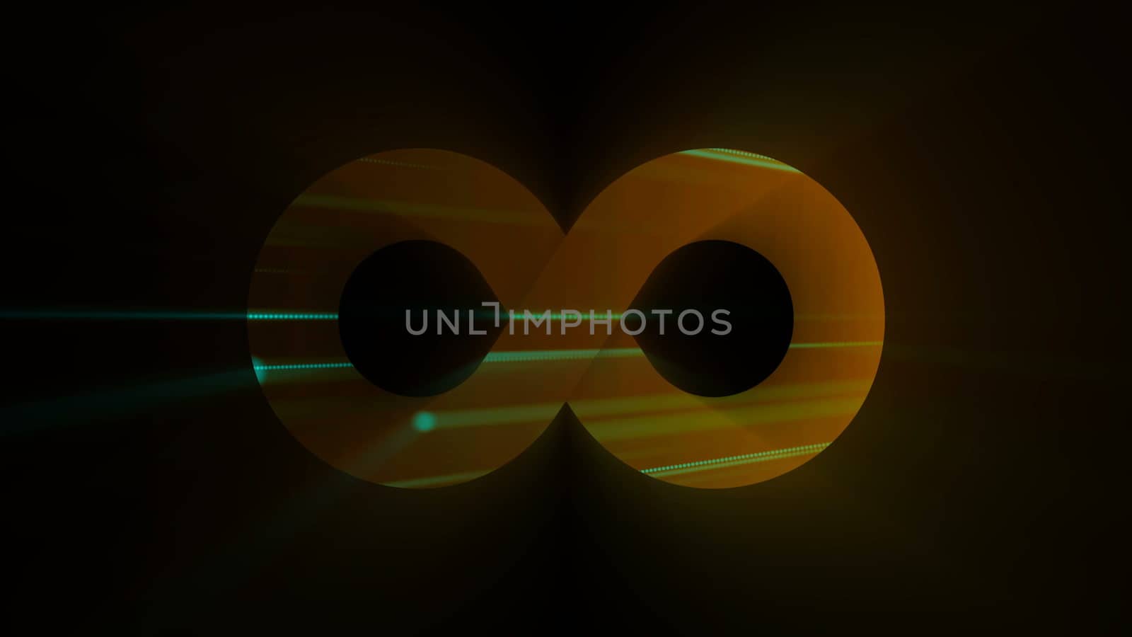 Abstract background with futuristic infinity sign. Digital background. 3d rendering