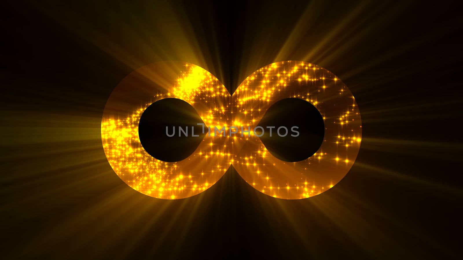 Abstract background with futuristic infinity sign. Digital background. 3d rendering