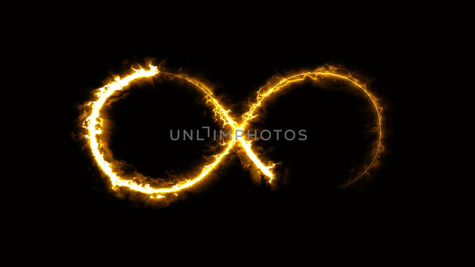 Abstract background with infinity sign. Digital illustration. 3d rendering