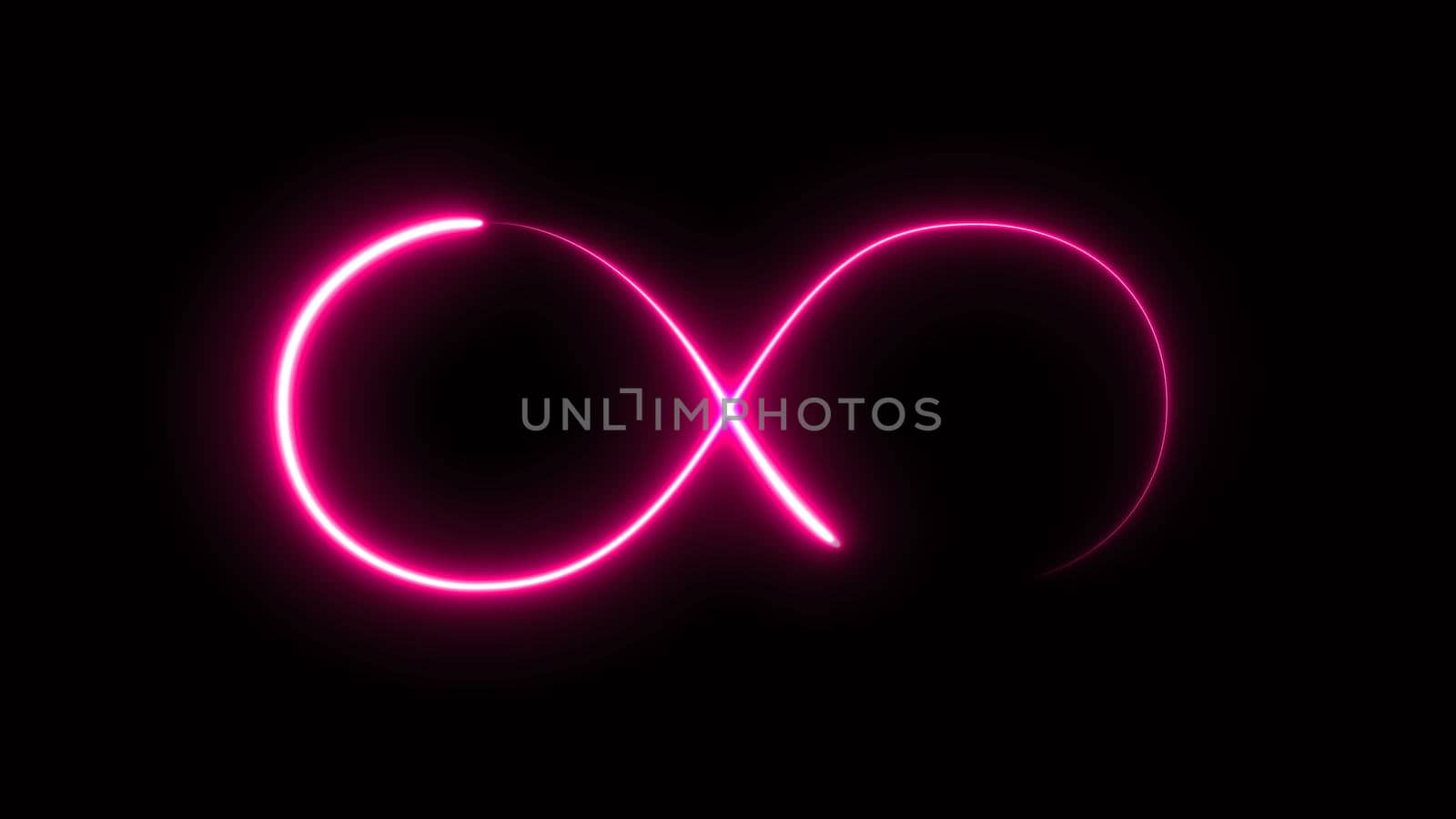 Abstract background with infinity sign. Digital illustration. 3d rendering